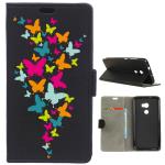 Becool® - Funda Libro Grupo de mariposas de colores para HTC One X10