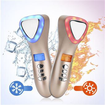 Masajeador ultrasonico con contraste frio calor y tratamiento de luz LED roja y azul. Belleza facial. DAM Champagne Relajacion y masaje Los mejores precios Fnac