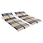 Somieres de cama 2 uds con 42 láminas 7 zonas vidaXL 90x200 cm 14 kg