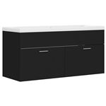 Mueble con lavabo vidaXL aglomerado negro 100x38,5x46 cm