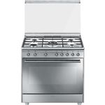 Cocina de gas Smeg SX91SV9 Horno 129L 5 Fuegos 90cm 11400W Inox