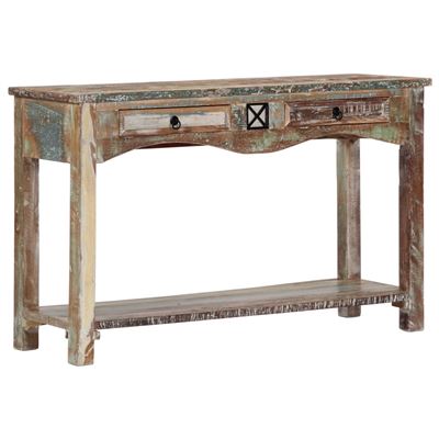 Vidaxl Mesa Consola 120X40x75 Cm Madera Maciza Reciclada