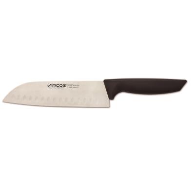 Cuchillo Santoku Arcos Niza 135500 De Acero Inoxidable Nitrum Y Mango De Polipropileno Con Hoja De 18 Cm En Blíster
