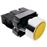 Pulsador de enganche BeMatik 22mm 400V 10A con bloqueo amarillo_0