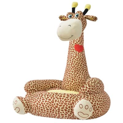 Silla De Peluche Para Niños Vidaxl Jirafa Marrón