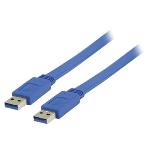 Cable Plano USB 3.0, USB a Macho - USB a Macho, de 2 m