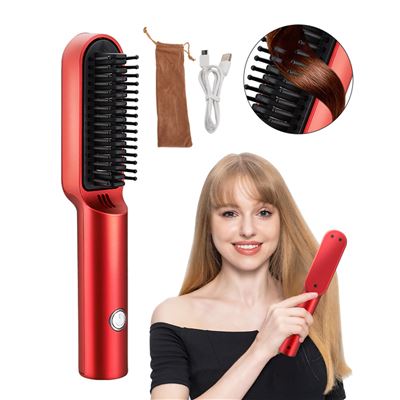 Cepillo Peine Alisador Dam Jk610 25w Rojo