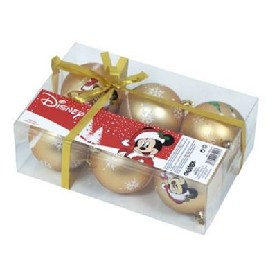 Pack de 6 Bolas árbol de Navidad diámetro 8cm de Mickey Mouse Disney ARDITEX WD13423