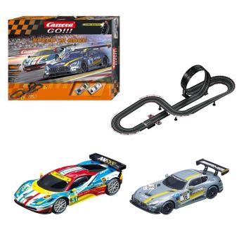 Carrera Go Circuito Speed N Race Con Coches De Juguete Mercedes Amg Gt3 No 16 Y Ferrari 458 Italia Gt2 Af Corse No 51 5 4 M Circuito De Coches Los Mejores Precios Fnac