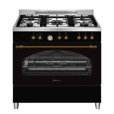 Cocina Gas Profesional Solthermic P9503yewsa 5 Fuegos 90x60cm Negra