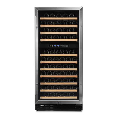 Vinoteca 111 Botellas Vinobox 110 Gc 2t Inox Encastrable O De Libre Instalación Doble Zona De Temperatura