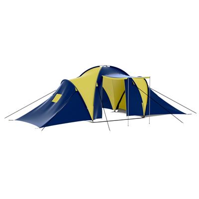 Tienda De Campaña Vidaxl Para 9 Personas Azul Y Amarillo
