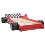 Cama con forma de coche de carreras para niños 90x200 cm roja - vidaXL