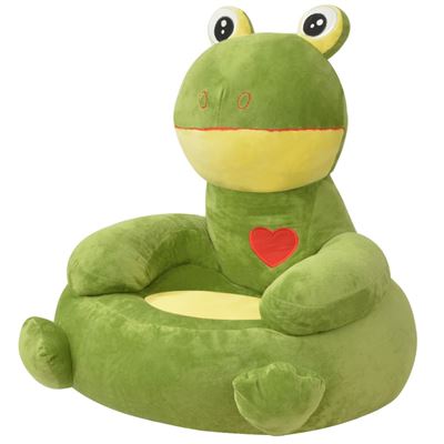 Silla De Peluche Para Niños Vidaxl Rana Verde