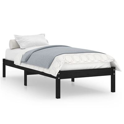 Marco de cama de 90 x 200 cm, cama individual de madera maciza de