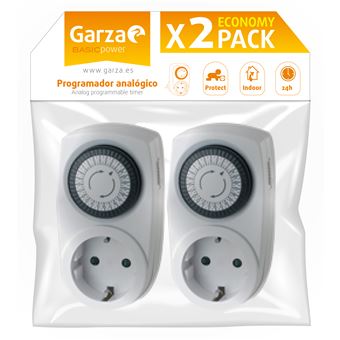 Garza Enchufe con Temporizador Analógico Mini Pack 3 Unidades