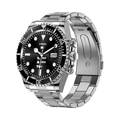 Smartwatch Smartek Sw-aw12 Acero Inoxidable Negro/plata