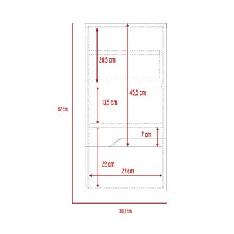 Mueble De Pared Para Baño Laurent Plomo - Duna