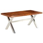 Mesa de comedor vidaXL, madera maciza acabado de sheesham 180x90x76 cm