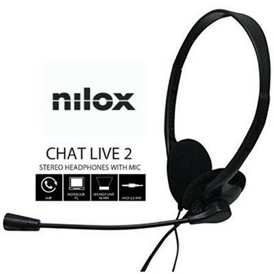 Auriculares Con Micrófono Nilox Chat Live 2 Supraaurales Negro