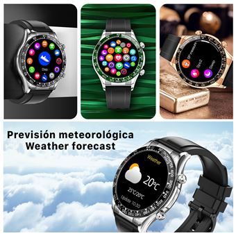 Smartwatch DAM E18 Pro monitor de tensión y medidor O2 15 modos deportivos  NFC Plata Negro - Smartwatch - Los mejores precios