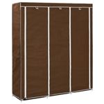 Armario con compartimentos y varillas vidaXL tela Marron 150x45x175