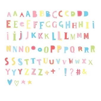 85 Letras Y Símbolos Pastel Funky Color A Little Lovely Company