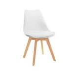 Silla de Comedor Estilo Nórdico 83x53,5x48,5cm Thinia Home Color Blanco