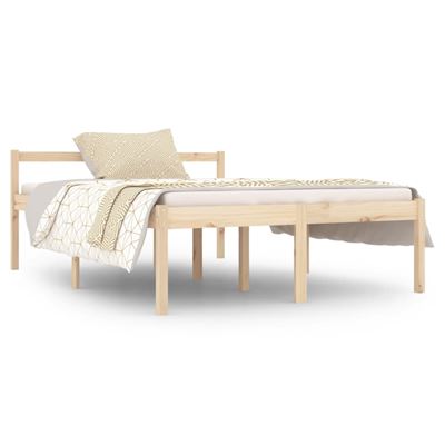 Vidaxl Estructura De Cama Madera Maciza De Pino 140X190cm 19,6 Kg