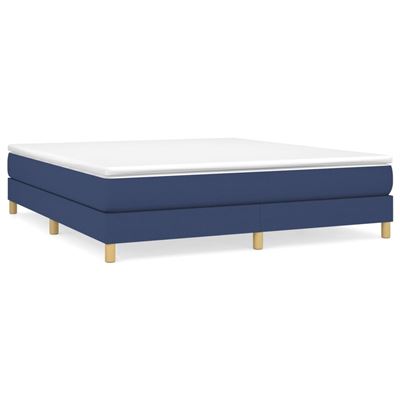 Vidaxl Azul Estructura De Cama Box Spring Tela 180X200cm