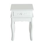 Mesita de noche Homcom blanco 40x35x60 cm estilo elegante