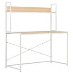 Escritorio para ordenador vidaXL 120x60x138 cm blanco y roble