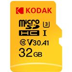 Tarjeta MicroSD Kodak 32GB Alta velocidad U3 A1 V30 100MB/s, Apoyo Grabación de Video 4K UHD, Amarillo