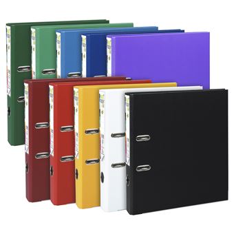 10 Archivadores de palanca Prem'Touch Exacompta 53154E polipropileno A4 máx., lomo 5 cm Surtido de Colores - 1