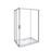 Mampara de Ducha Angular cabina de ducha mampara de ducha cuadrada Puerta Corredera Cristal 5 MM perfilería gris mate 120x76x185cm_0