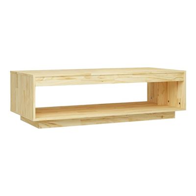 Vidaxl Mesa De Centro De Madera Maciza De Pino 110X50x33,5Cm