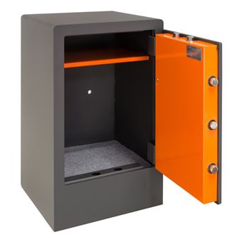 Caja fuerte con llave y codigo Arregui Forma Evolution 150080, doble seguridad, 52x38,5x36 cm, 59L - 1