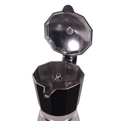 Cafetera Italiana Any Morning Espresso Aluminio, Negro, 240 Ml
