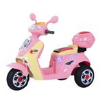 Moto Homcom 370013 rosa edad 3 años triciclo correpasillos 6v coche infantil batería 38 108x51x75cm