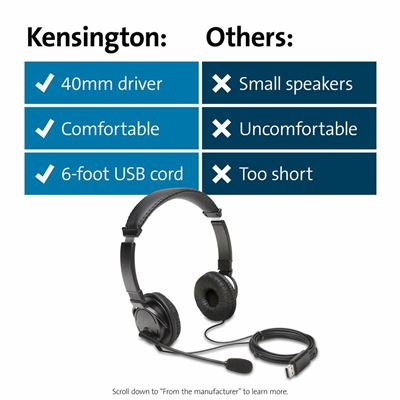 Auriculares Con Micrófono Kensington K97601ww Supraaurales Negro