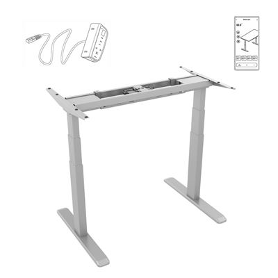 Base De Escritorio Motorizado Regulable En Altura 62-128 Cm Gris - Función Wi-fi - Kimex 150-2401w