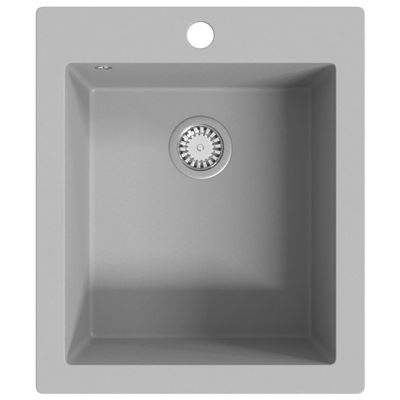 Fregadero Encastrable De Granito Con Una Cubeta, Gris
