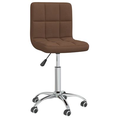 Vidaxl Marrón Silla De Comedor Giratoria Tela 5,1 Kg