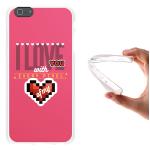 Funda iPhone 6 Plus | 6S Plus, WoowCase [ iPhone 6 Plus | 6S Plus ] Funda Silicona Gel Flexible Corazón - I Love You With Every Pixel Of My Heart, Carcasa Case TPU Silicona - Transparente