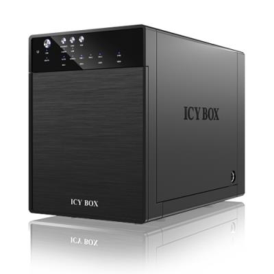 Caja PC ICY BOX IB-3640SU3 3.5" Aluminio Negro USB 3.2 Gen 1 SATA RAID eSATA - Imagen 2