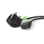 StarTech.com Cable de Alimentación Corriente de 3m para Ordenador C13 a Enchufe Británico Clavija Inglesa - BS 1363 - cables de transmisión