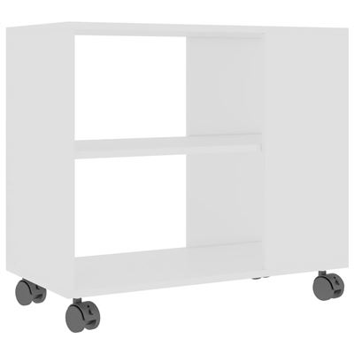 Vidaxl Blanco Mesa Auxiliar Aglomerado 70X35x55cm
