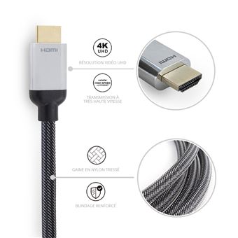 a nombre de pecado Fabricante Cable Hdmi 4K ultra High Speed - Ethernet 4,80m Metronic 370218 - Cable HDMI  - Los mejores precios | Fnac