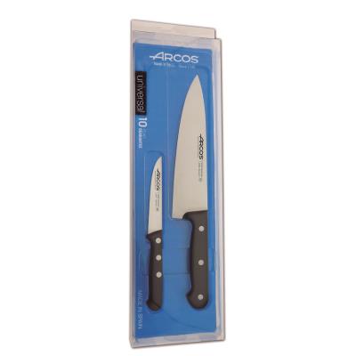 Set de 2 cuchillos de cocina Arcos Universal 285800 de acero inoxidable y mango de Polioximetileno juego de 2 piezas en estuche