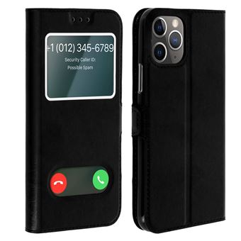 Funda iPhone 11 Pro libro con Doble Ventana Negro - 1